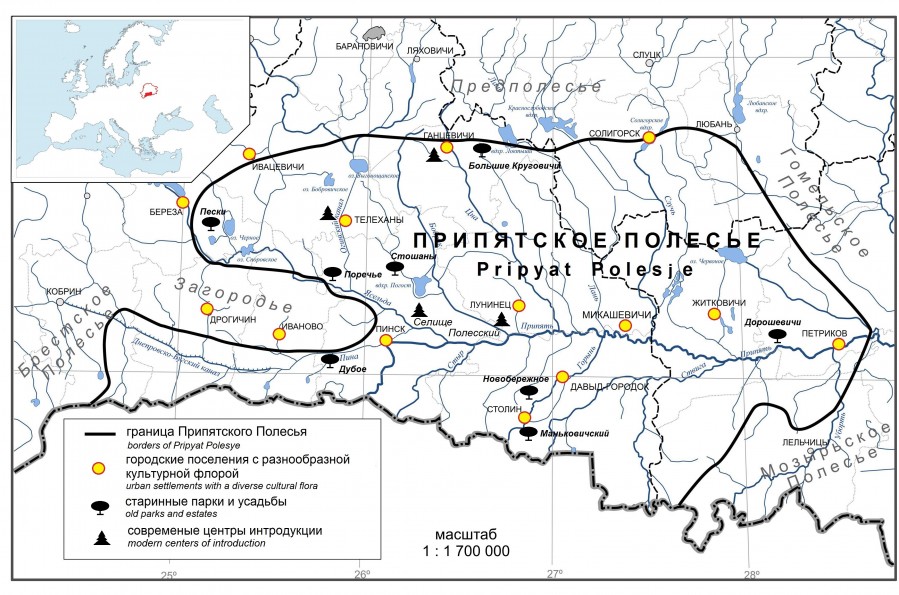 Припятский национальный парк карта